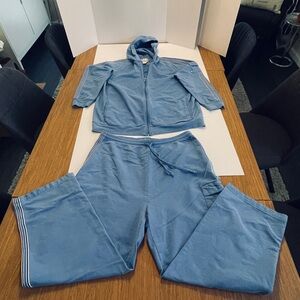 New York Laundry Blue Hooded Jacket with Stripes